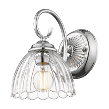 Golden 6952-1W CH-CLR - Golden Lighting Audra 1-light Wall Sconce in Chrome